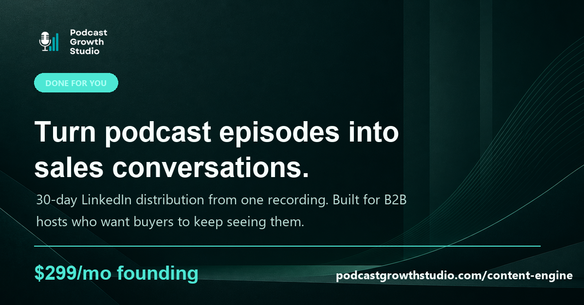 Podcast Repurposing Calculator by Podcast Growth Studio logo