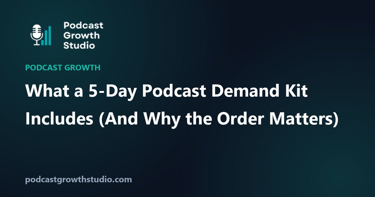 What a 5-Day Podcast Demand Kit Includes (And Why the Order Matters)